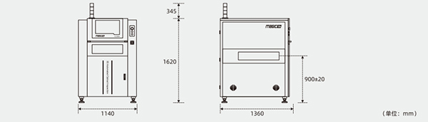 明锐3D自动光学检查机尺寸图